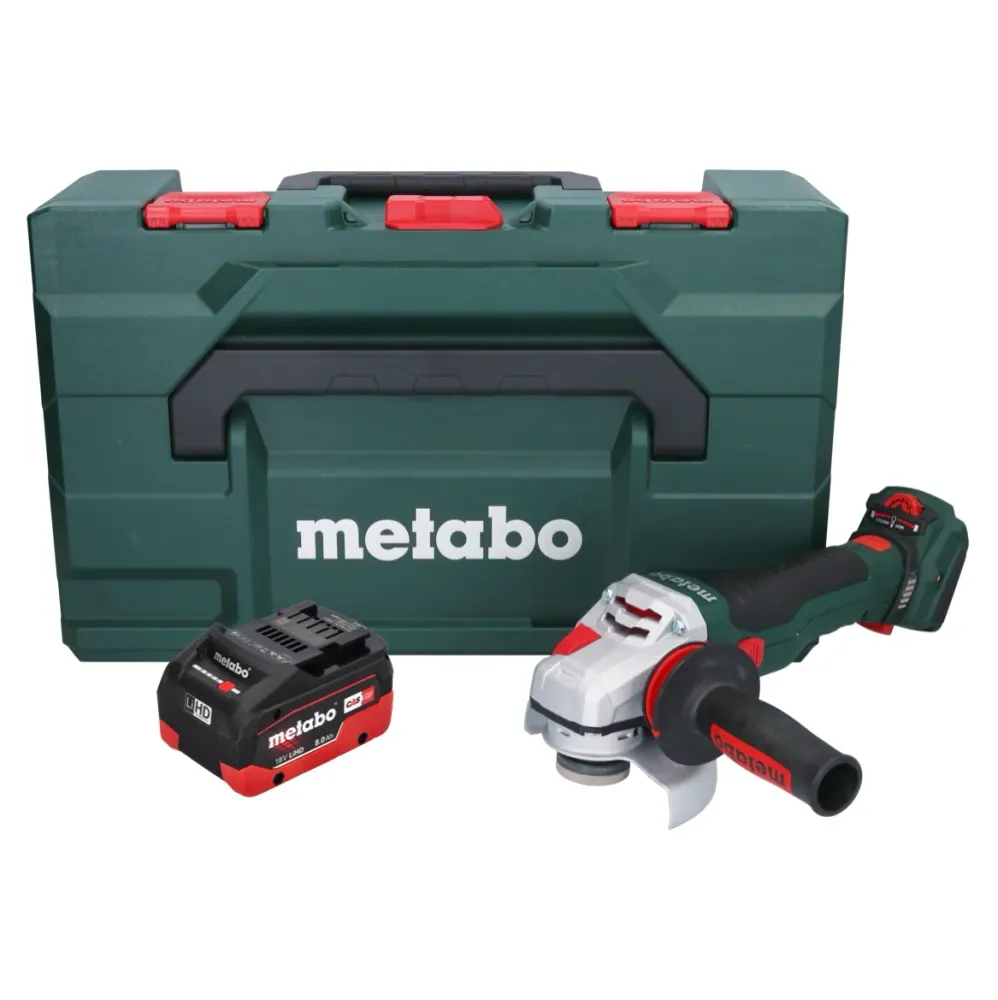 Metabo WVB 18 LTX BL 15-125 Szybka akumulatorowa szlifierka kątowa 18 V 125 mm bezszczotkowa + 1x akumulator 8,0 Ah + meta...