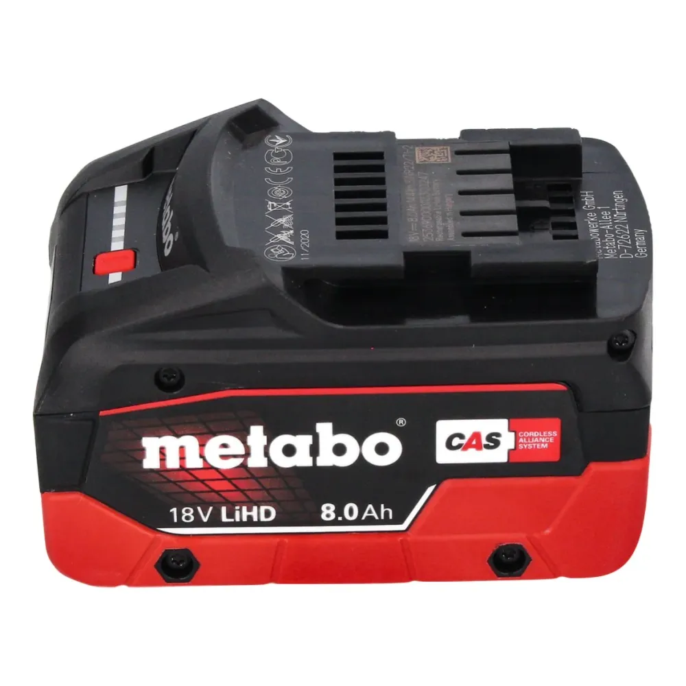 Metabo WVB 18 LTX BL 15-125 Szybka akumulatorowa szlifierka kątowa 18 V 125 mm bezszczotkowa + 1x akumulator 8,0 Ah + meta...