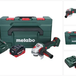 Metabo WVB 18 LTX BL 15-125 Szybka akumulatorowa szlifierka kątowa 18 V 125 mm bezszczotkowa + 1x akumulator 5,5 Ah + łado...