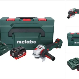 Metabo WVB 18 LTX BL 15-125 Szybka akumulatorowa szlifierka kątowa 18 V 125 mm bezszczotkowa + 1x akumulator 10,0 Ah + ład...