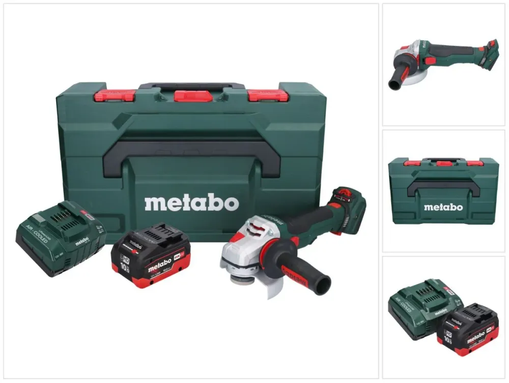 Metabo WVB 18 LTX BL 15-125 Szybka akumulatorowa szlifierka kątowa 18 V 125 mm bezszczotkowa + 1x akumulator 10,0 Ah + ład...
