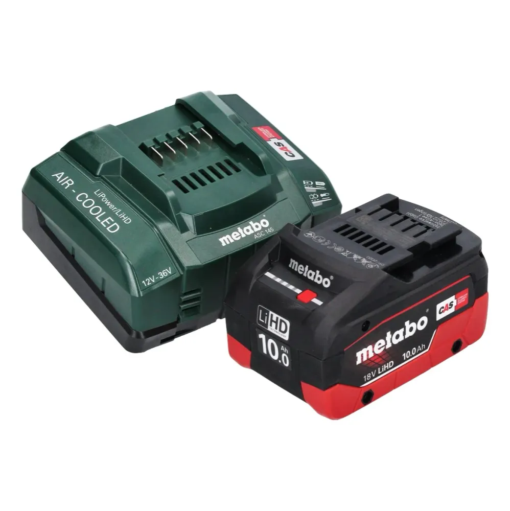 Metabo WVB 18 LTX BL 15-125 Szybka akumulatorowa szlifierka kątowa 18 V 125 mm bezszczotkowa + 1x akumulator 10,0 Ah + ład...