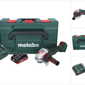 Metabo WVB 18 LTX BL 15-125 Szybka akumulatorowa szlifierka kątowa 18 V 125 mm bezszczotkowa + 1x akumulator 4,0 Ah + łado...
