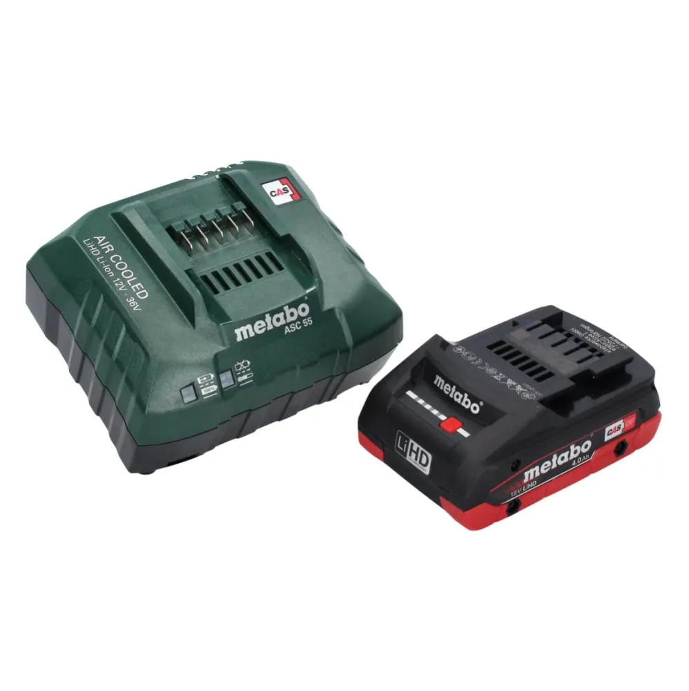 Metabo WVB 18 LTX BL 15-125 Szybka akumulatorowa szlifierka kątowa 18 V 125 mm bezszczotkowa + 1x akumulator 4,0 Ah + łado...
