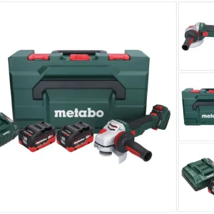 Metabo WVB 18 LTX BL 15-125 Szybka akumulatorowa szlifierka kątowa 18 V 125 mm bezszczotkowa + 2x akumulator 10,0 Ah + ład...