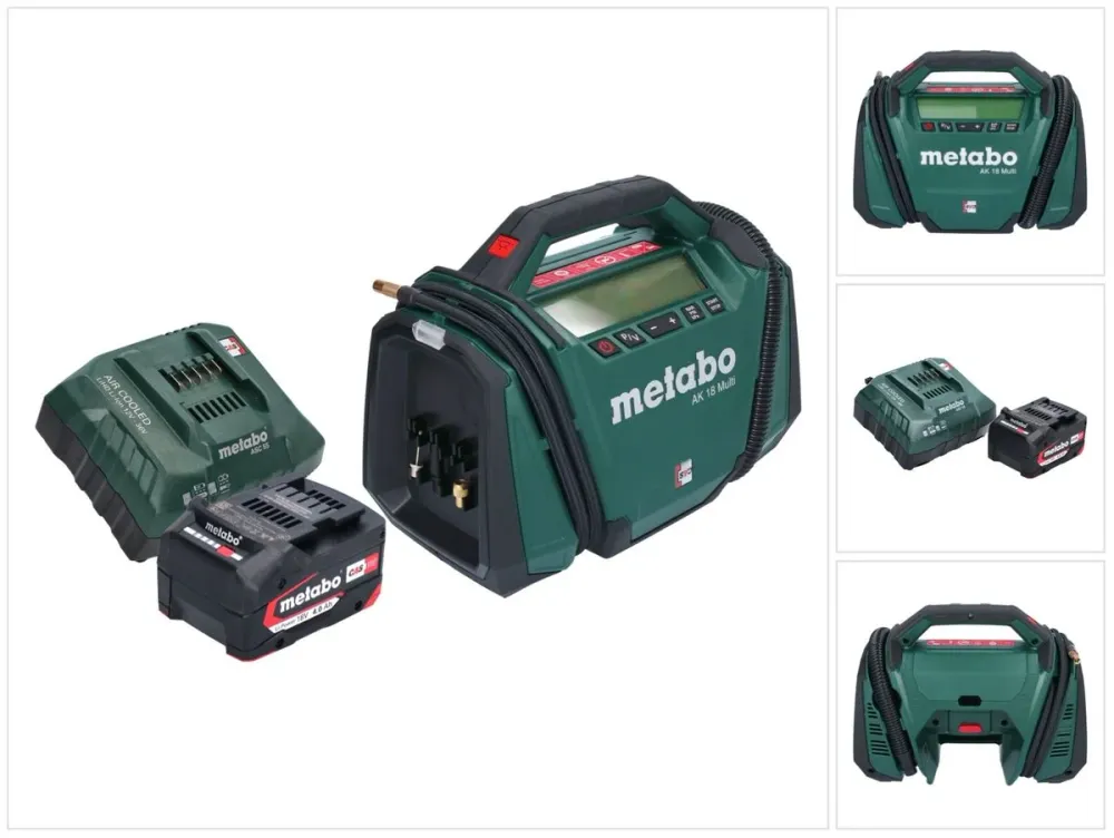 Sprężarka akumulatorowa Metabo AK 18 Multi 18 V 11 bar + 1x akumulator 4,0 Ah + ładowarka