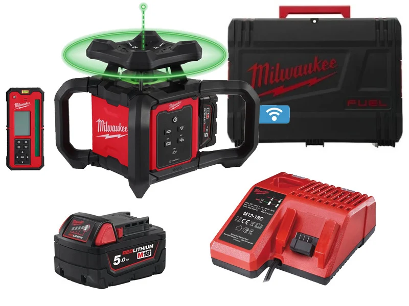 Milwaukee Laser obrotowy M18 Fuel RLO One-Key zielony 300m 18V