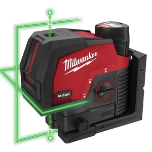 Milwaukee M12 CLLP zielony laser krzyżowy 2-liniowy zasięg 38m czas pracy 15h