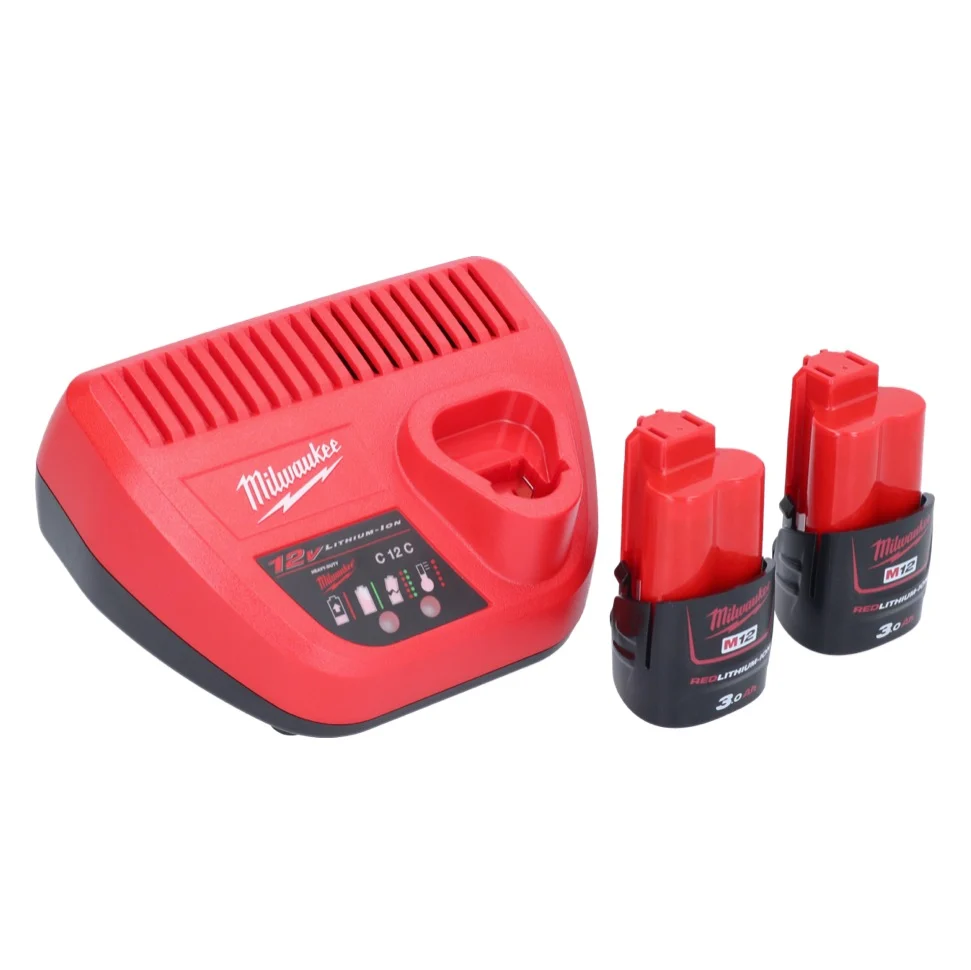 Milwaukee M12 FRAIWF38-302 akumulatorowy klucz udarowy 12 V 3/4" 270 Nm bezszczotkowy + 2x akumulator 3,0 Ah + ładowarka