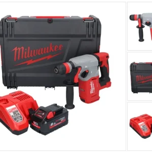 Milwaukee M18 BLHX-801X akumulatorowy młot udarowo-obrotowy 18 V 2,3 J bezszczotkowy + 1x akumulator 8,0 Ah + ładowarka +...