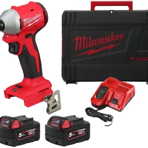 Milwaukee M18 BLIDR Zakrętarka udarowa silnik bezszczotkowy 3 prędkości 1/4" zestaw