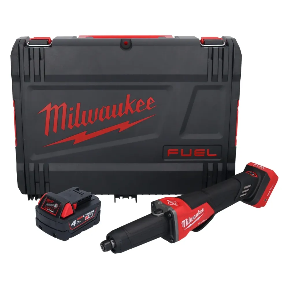 Milwaukee M18 FDGROVPDB-401X Akumulatorowa szlifierka prosta 18 V bezszczotkowa + 1x akumulator 4,0 Ah + skrzynka HD - bez...