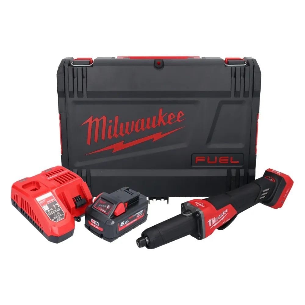 Milwaukee M18 FDGROVPDB-551X Akumulatorowa szlifierka prosta 18 V bezszczotkowa + 1x akumulator 5,5 Ah + ładowarka + pudeł...