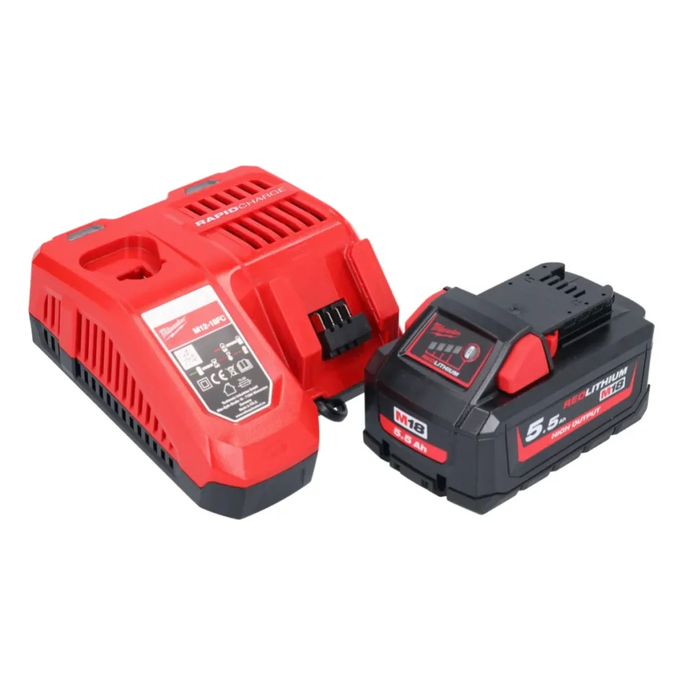 Milwaukee M18 FDGROVPDB-551X Akumulatorowa szlifierka prosta 18 V bezszczotkowa + 1x akumulator 5,5 Ah + ładowarka + pudeł...