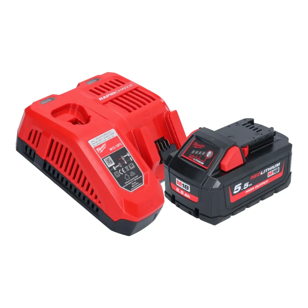 Milwaukee M18 FPS55-551 Akumulatorowa zagłębiarka 18 V 165 mm bezszczotkowa + 1x akumulator 5,5 Ah + ładowarka