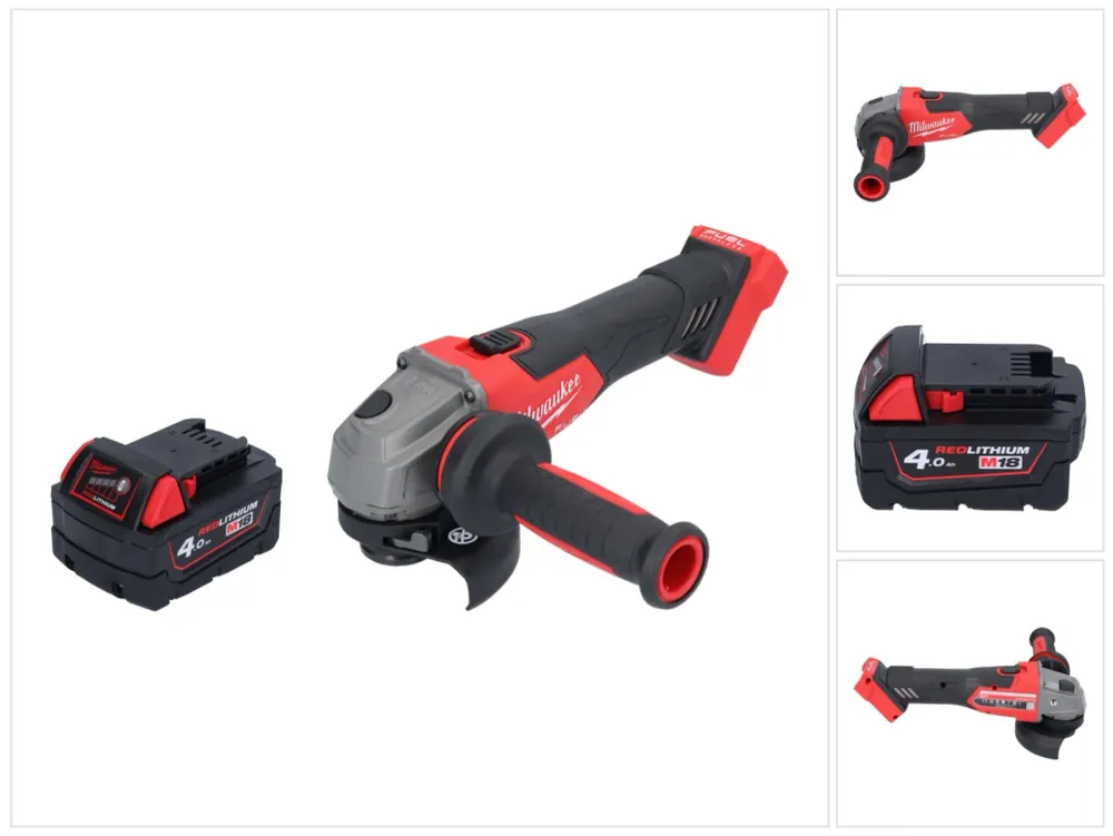 Milwaukee M18 FSAG115X-401 Akumulatorowa szlifierka kątowa 18 V 115 mm bezszczotkowa + 1x akumulator 4,0 Ah - bez ładowarki