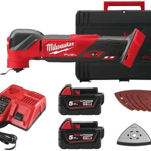 Milwaukee M18 Fuel FMT bezszczotkowe, bezprzewodowe narzędzie wielofunkcyjne z 2 akumulatorami 5.0Ah