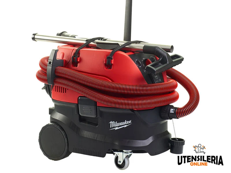 Milwaukee AS 30 MAC Odkurzacz 30L Klasa M Filtr PTFE Czerwono-czarny Profesjonalny
