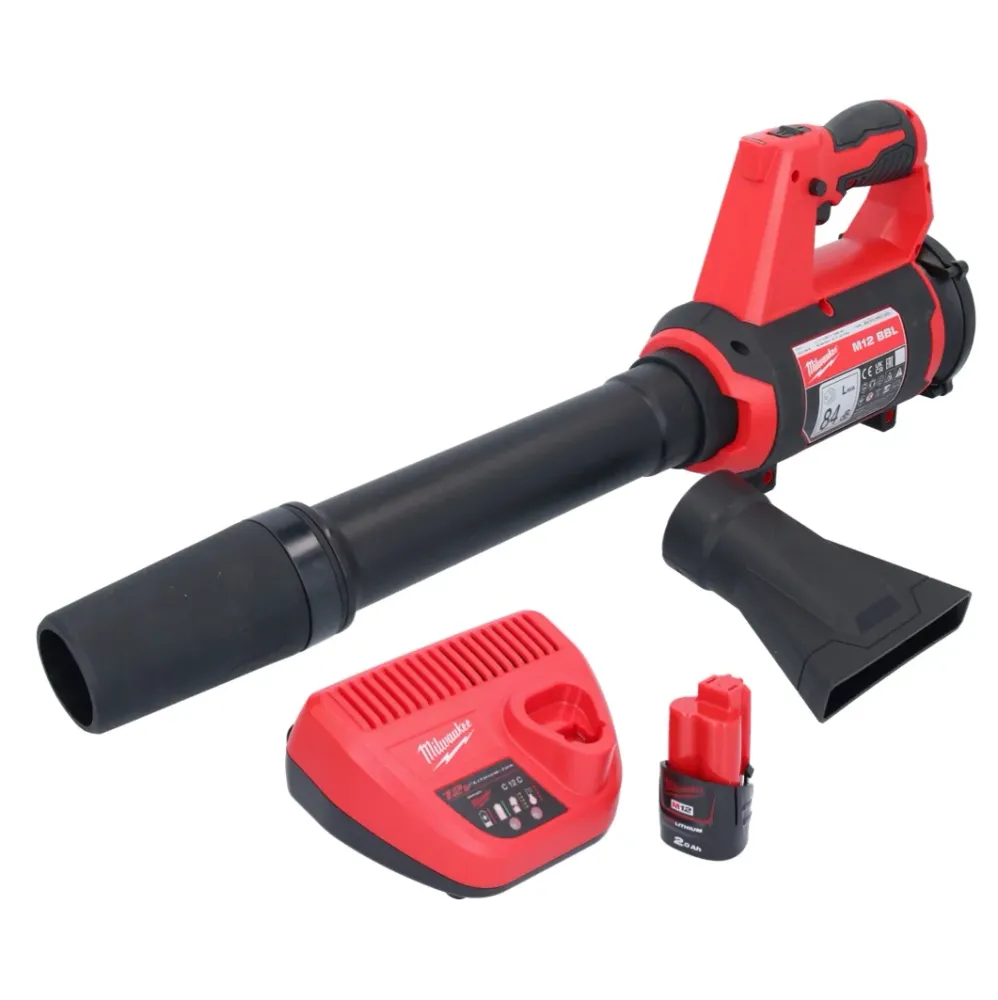 Milwaukee M12 BBL-201 akumulatorowa dmuchawa 12 V + 1x akumulator 2,0 Ah + ładowarka