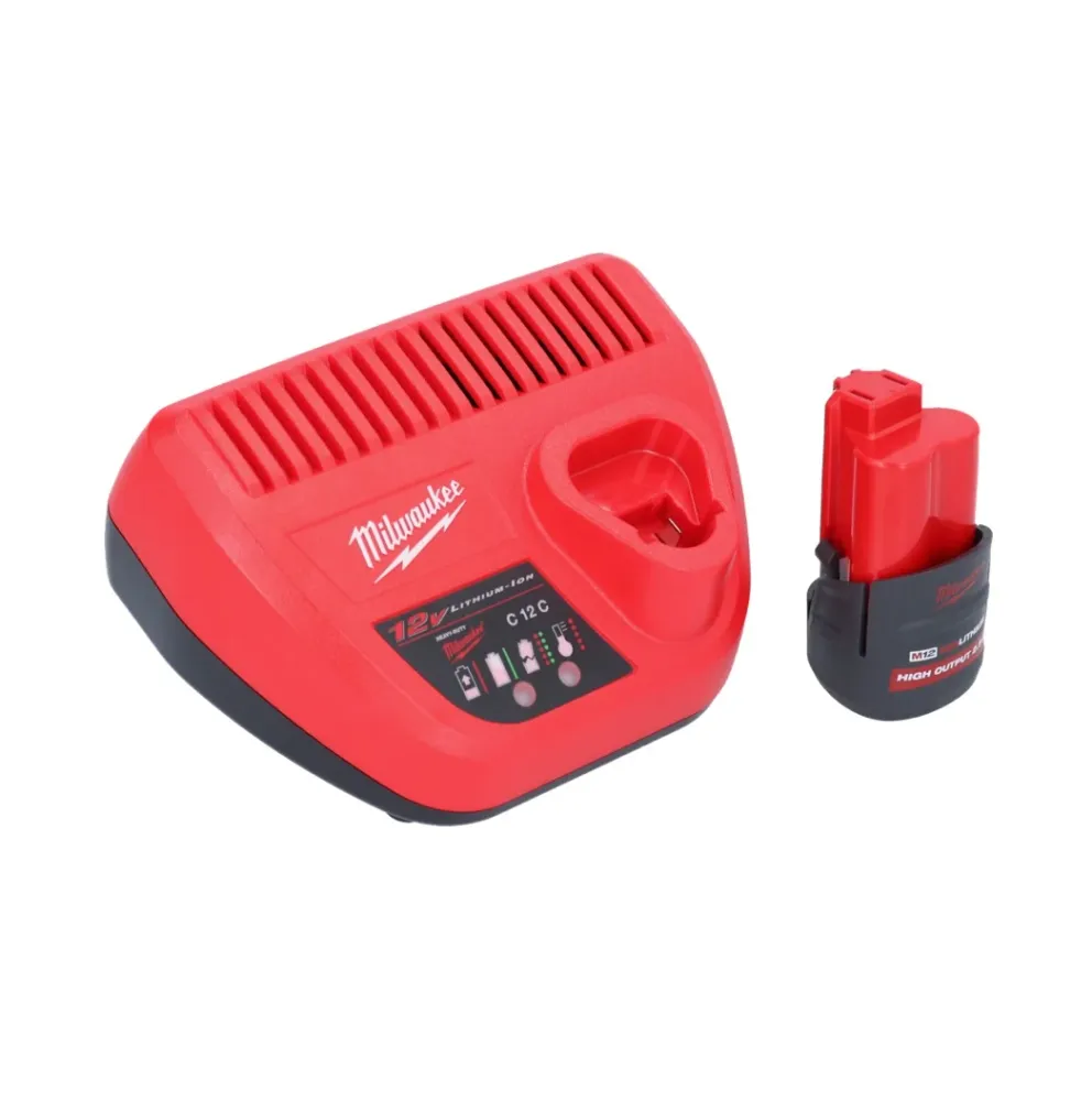 Milwaukee M12 BBL-251 akumulatorowa dmuchawa 12 V + 1x akumulator 2,5 Ah + ładowarka