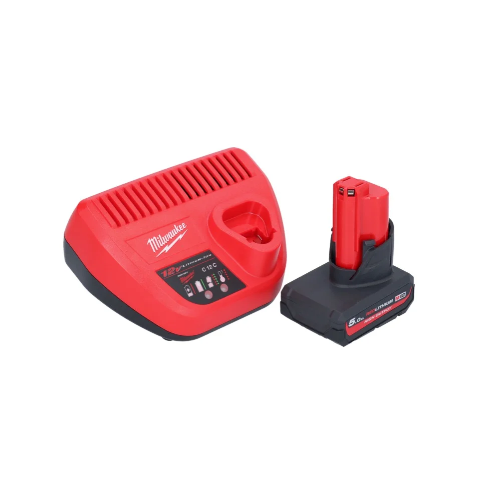 Milwaukee M12 BCST-501 wkrętarka akumulatorowa 12 V 19 x 25,4 mm + 1x akumulator 5,0 Ah + ładowarka