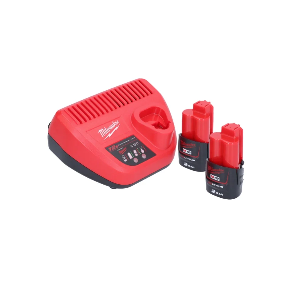Milwaukee M12 BDC6-202C akumulatorowy udrażniacz do rur 12 V + 2x akumulator 2,0 Ah + ładowarka + spirala + wiadro