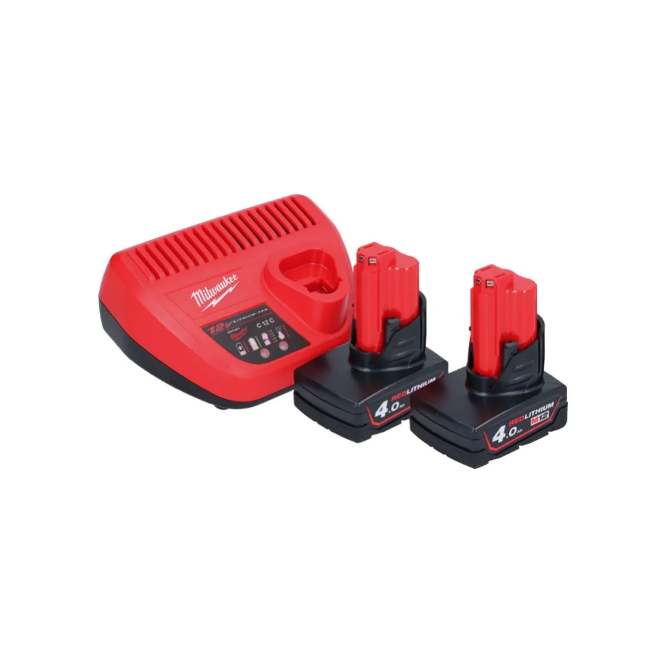 Milwaukee M12 BDC6-402C akumulatorowy udrażniacz rur 12 V + 2x akumulator 4,0 Ah + ładowarka + spirala + wiadro