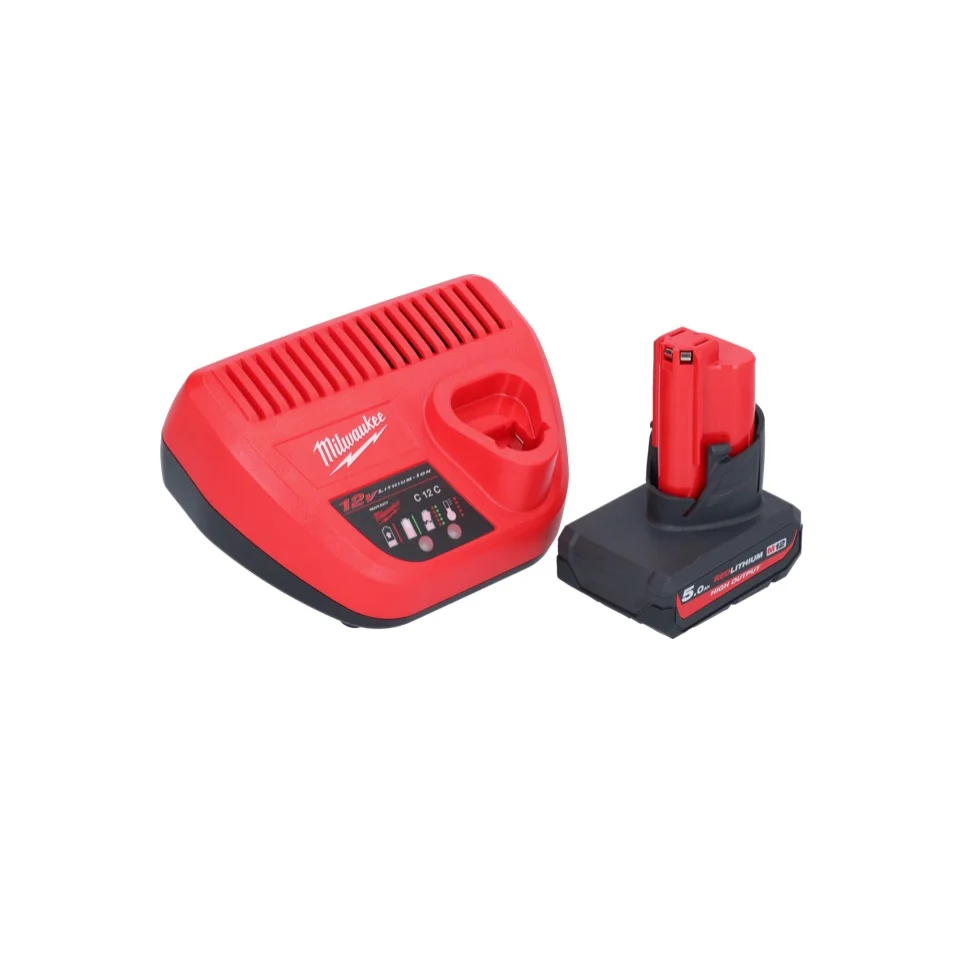 Milwaukee M12 BDC6-501C Akumulatorowa wyciorarka do rur 12 V + 1x akumulator 5,0 Ah + ładowarka + spirala + wiadro