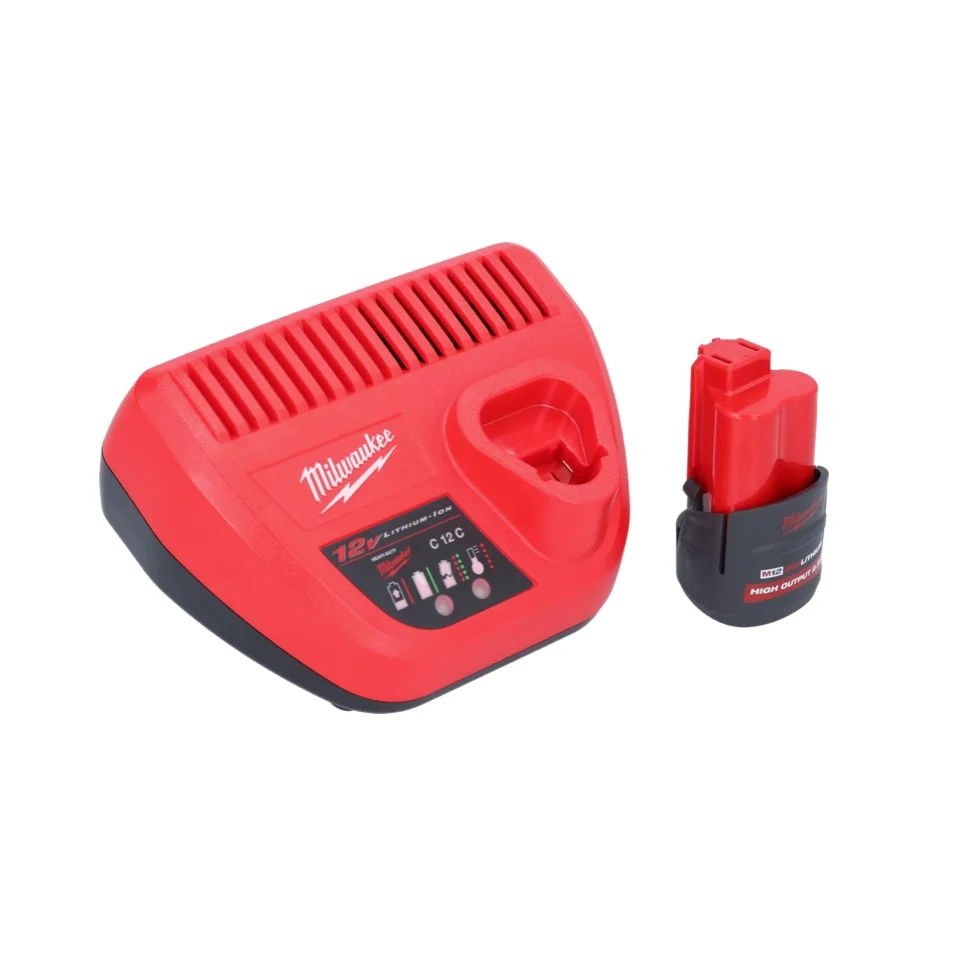 Milwaukee M12 BIW38-251 akumulatorowy klucz udarowy 12 V 135 Nm 3/8" + 1x akumulator 2,5 Ah + ładowarka