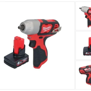 Milwaukee M12 BIW38-601 akumulatorowy klucz udarowy 12 V 135 Nm 3/8˝ + 1x akumulator 6,0 Ah - bez ładowarki