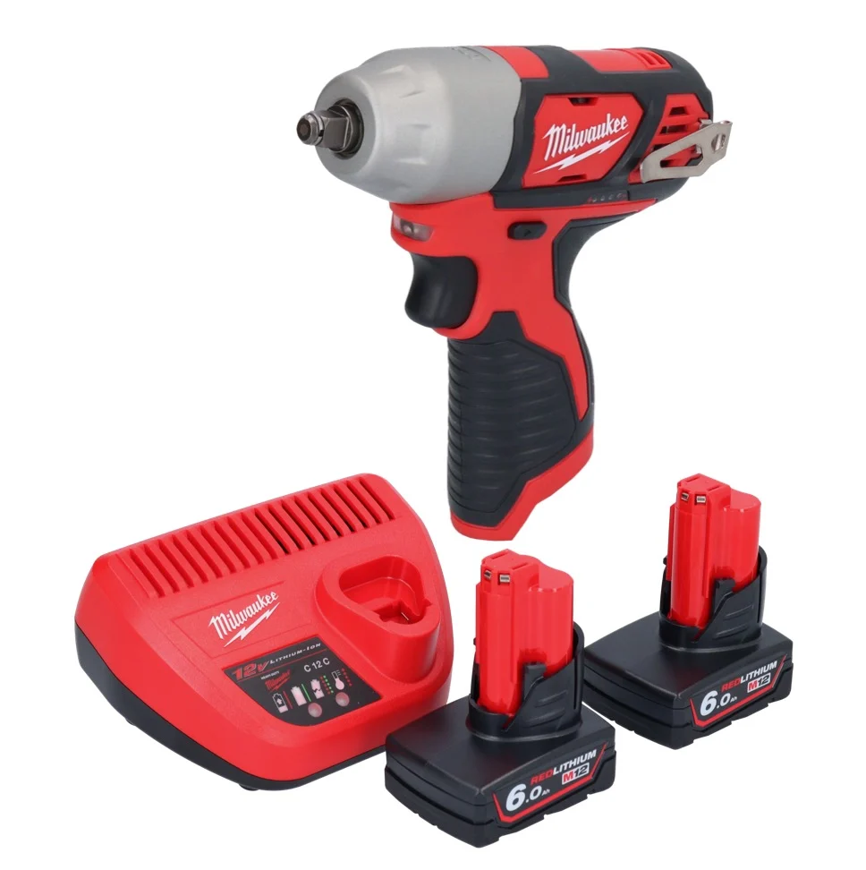 Milwaukee M12 BIW38-602 Akumulatorowy klucz udarowy 12 V 135 Nm 3/8˝ + 2x akumulator 6,0 Ah + ładowarka