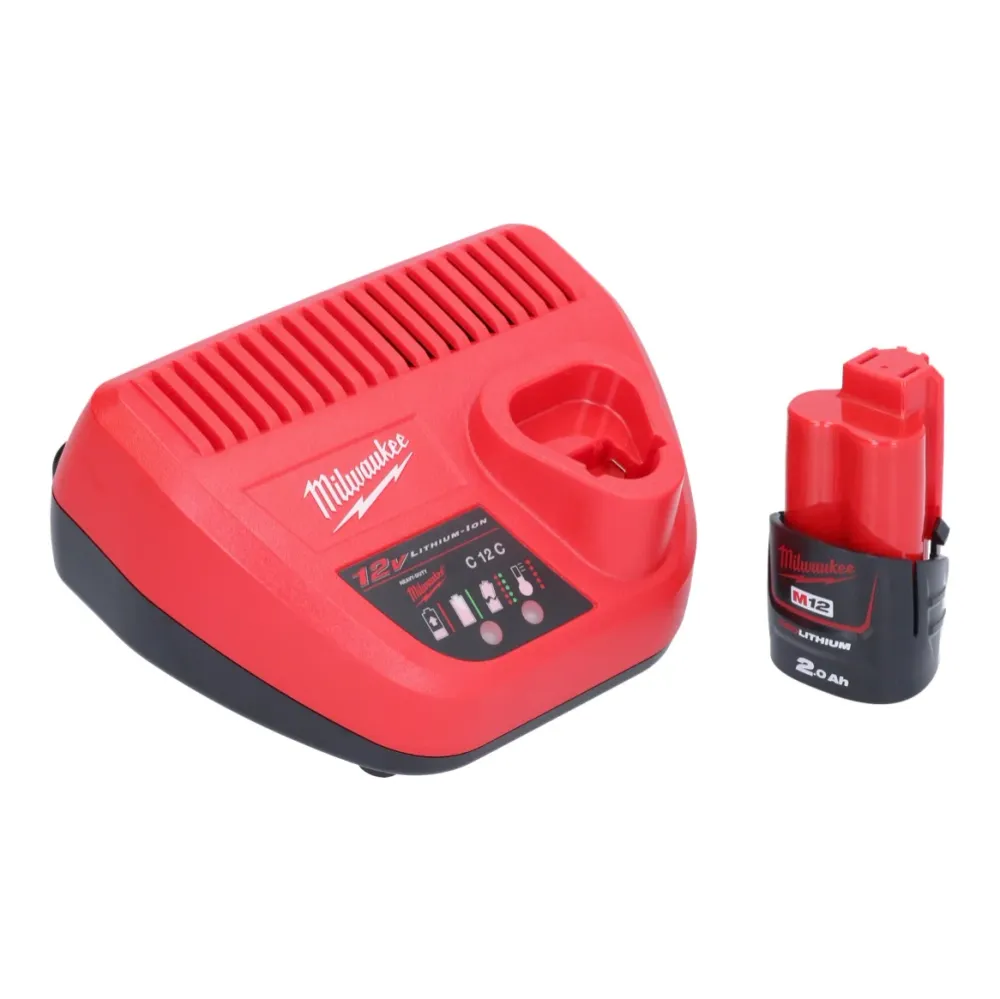Milwaukee M12 FDSS-201B akumulatorowa szlifierka punktowa 12 V 88,8 x 63,5 mm + 1x akumulator 2,0 Ah + ładowarka