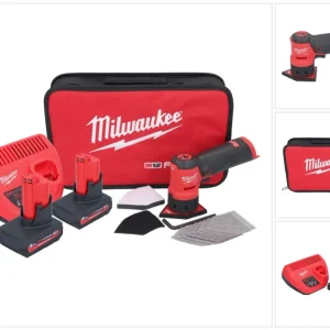 Milwaukee M12 FDSS-502B akumulatorowa szlifierka punktowa 12 V 88,8 x 63,5 mm + 2x akumulator 5,0 Ah + ładowarka