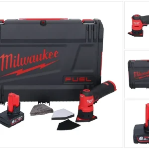 Milwaukee M12 FDSS-601X akumulatorowa szlifierka punktowa 12 V 88,8 x 63,5 mm bezszczotkowa + 1x akumulator 6,0 Ah + skrzy...