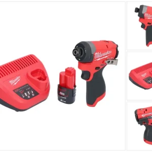 Milwaukee M12 FID2-201 akumulatorowy klucz udarowy 12 V 170 Nm 1/4" bezszczotkowy + 1x akumulator 2,0 Ah + ładowarka