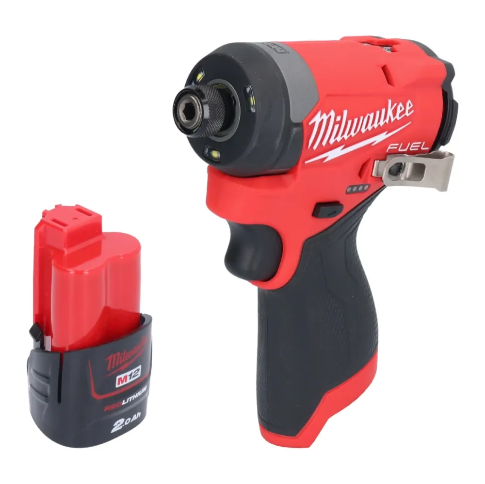 Milwaukee M12 FID2-201 akumulatorowy klucz udarowy 12 V 170 Nm 1/4" bezszczotkowy + 1x akumulator 2,0 Ah - bez ładowarki