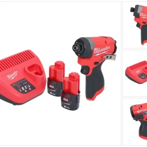 Milwaukee M12 FID2-202 akumulatorowy klucz udarowy 12 V 170 Nm 1/4" bezszczotkowy + 2x akumulator 2,0 Ah + ładowarka