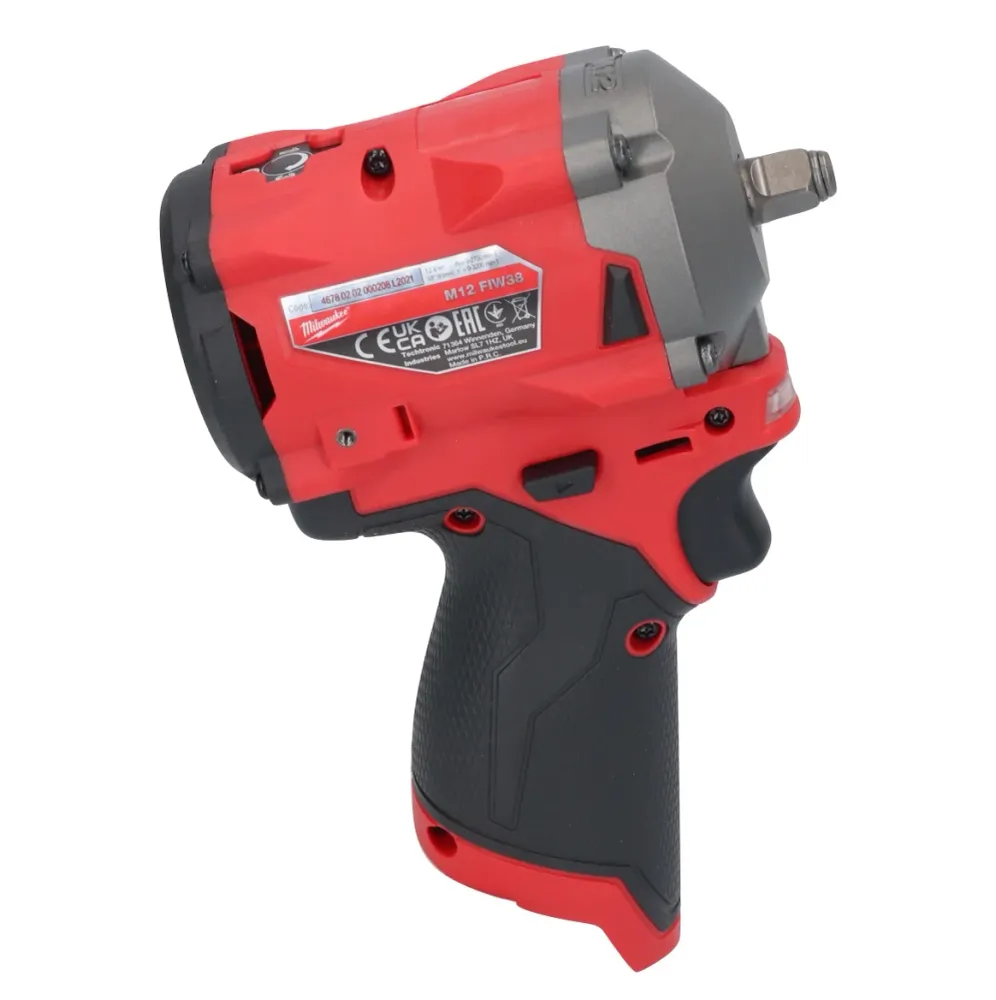 Milwaukee M12 FIW38-601C Akumulatorowy klucz udarowy 12 V 339 Nm 3/8" bezszczotkowy + 1x akumulator 6,0 Ah + ładowarka