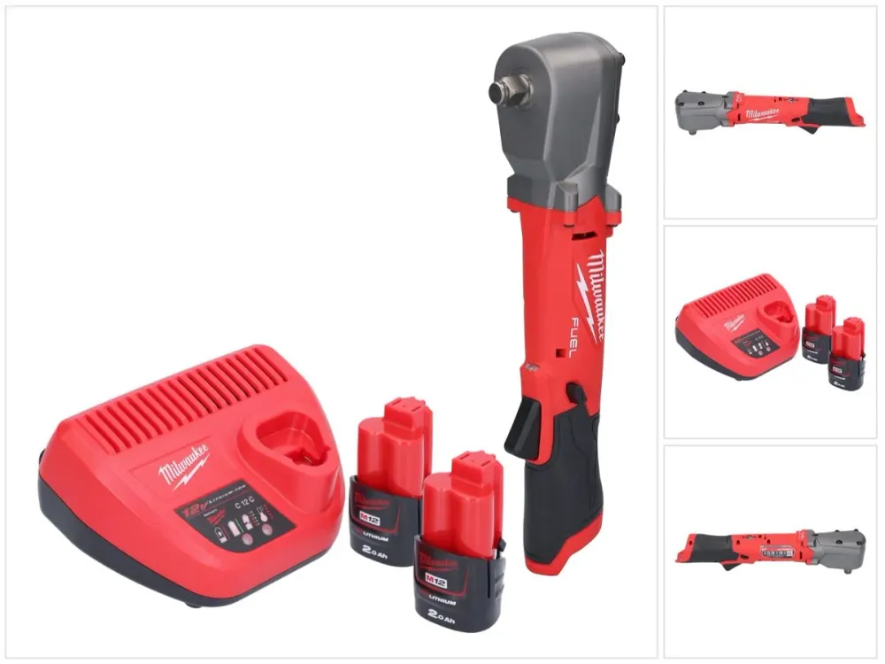 Milwaukee M12 FRAIWF12-202 akumulatorowy klucz udarowy 12 V 1/2" 270 Nm bezszczotkowy + 2x akumulator 2,0 Ah + ładowarka
