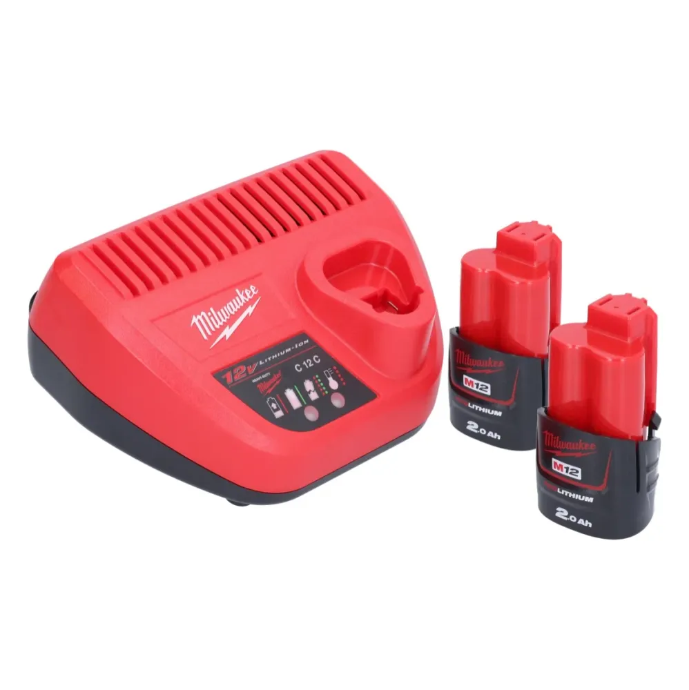 Milwaukee M12 FRAIWF12-202 akumulatorowy klucz udarowy 12 V 1/2" 270 Nm bezszczotkowy + 2x akumulator 2,0 Ah + ładowarka