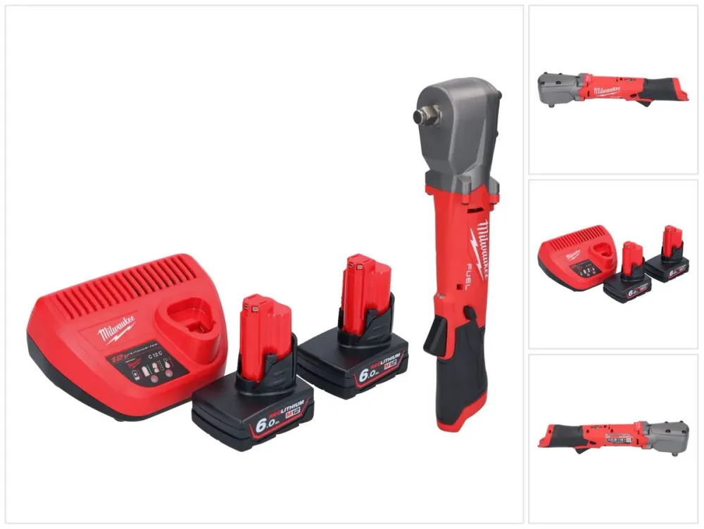Milwaukee M12 FRAIWF12-602 akumulatorowy klucz udarowy 12 V 1/2" 270 Nm bezszczotkowy + 2x akumulator 6,0 Ah + ładowarka