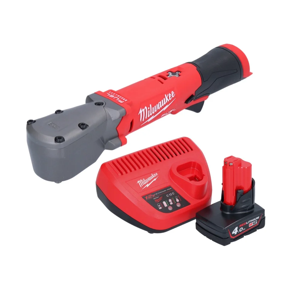 Milwaukee M12 FRAIWF38-401 akumulatorowy klucz udarowy 12 V 3/4" 270 Nm bezszczotkowy + 1x akumulator 4,0 Ah + ładowarka