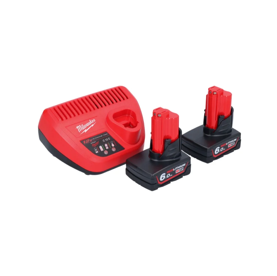 Milwaukee M12 FRAIWF38-602 akumulatorowy klucz udarowy 12 V 3/4" 270 Nm bezszczotkowy + 2x akumulator 6,0 Ah + ładowarka