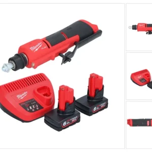 Milwaukee M12 FTB-602 Akumulatorowa frezarka do opon 12 V 7/16" Hex bezszczotkowa + 2x akumulator + ładowarka