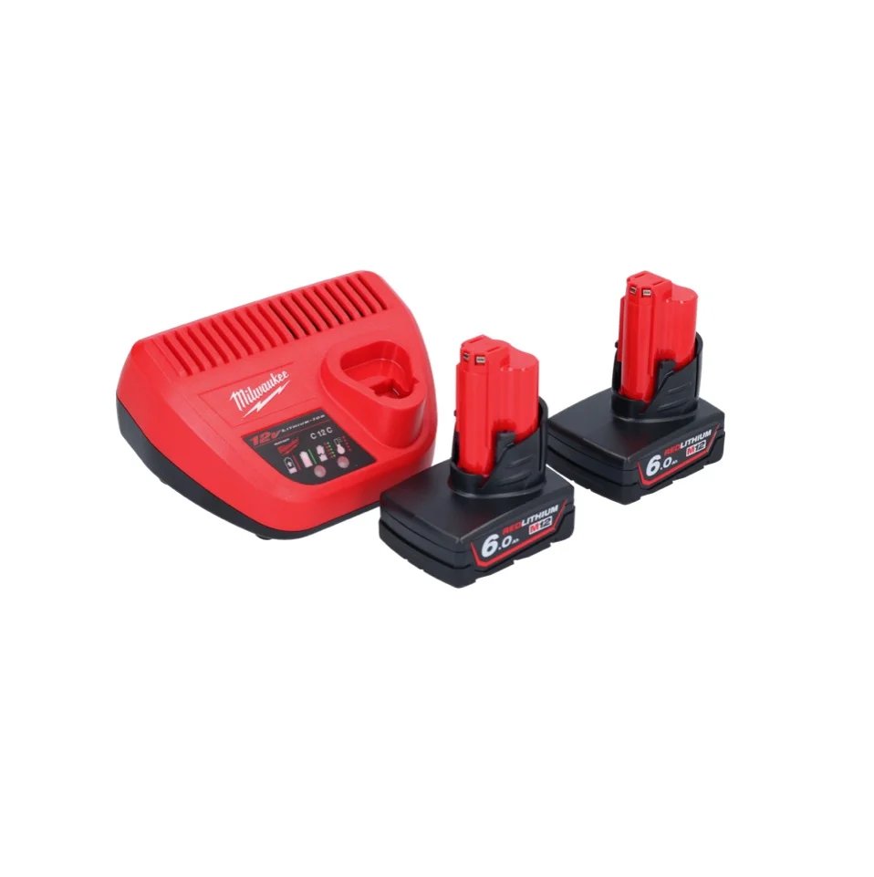 Milwaukee M12 FTB-602 Akumulatorowa frezarka do opon 12 V 7/16" Hex bezszczotkowa + 2x akumulator + ładowarka