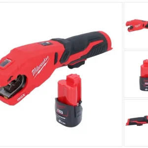 Milwaukee M12 PCSS-201 akumulatorowy obcinak do rur ze stali nierdzewnej 12 V 12 - 28 mm + 1x akumulator 2,0 Ah - bez łado...
