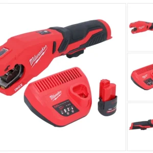 Milwaukee M12 PCSS-251 Akumulatorowy obcinak do rur ze stali nierdzewnej 12 V 12 - 28 mm + 1x akumulator 2,5 Ah + ładowarka