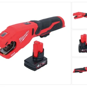 Milwaukee M12 PCSS-401 akumulatorowy obcinak do rur ze stali nierdzewnej 12 V 12 - 28 mm + 1x akumulator 4,0 Ah - bez łado...