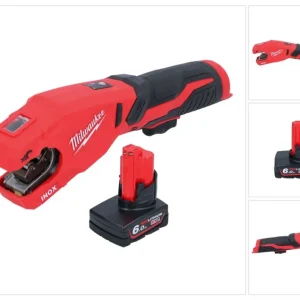 Milwaukee M12 PCSS-601 akumulatorowy obcinak do rur ze stali nierdzewnej 12 V 12 - 28 mm + 1x akumulator 6,0 Ah - bez łado...
