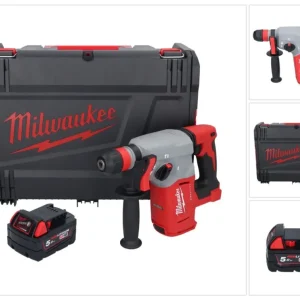 Milwaukee M18 BLHX-501X akumulatorowy młot udarowo-obrotowy 18 V 2,3 J bezszczotkowy + 1x akumulator 5,0 Ah + skrzynka HD...